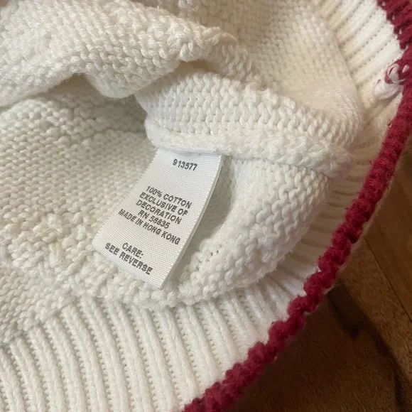 Vintage 90s Cabela’s cotton lighthouse embossed half-zip sweater nautical - Picture 7 of 8